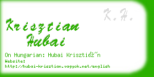 krisztian hubai business card